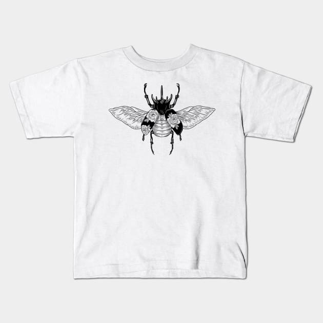 Floral Bug Kids T-Shirt by marissafv